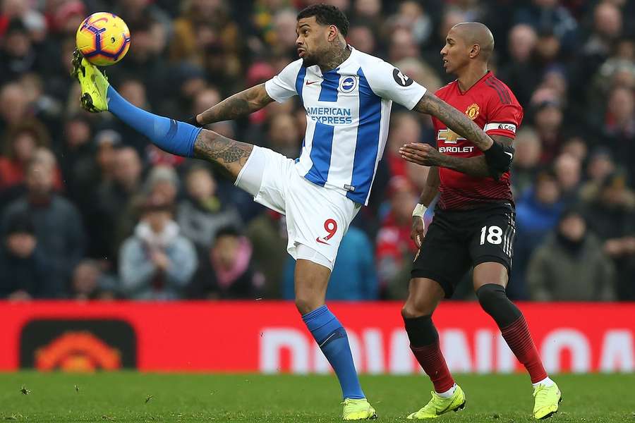 Jürgen Locadia hier in actie voor zijn voormalige team Brighton