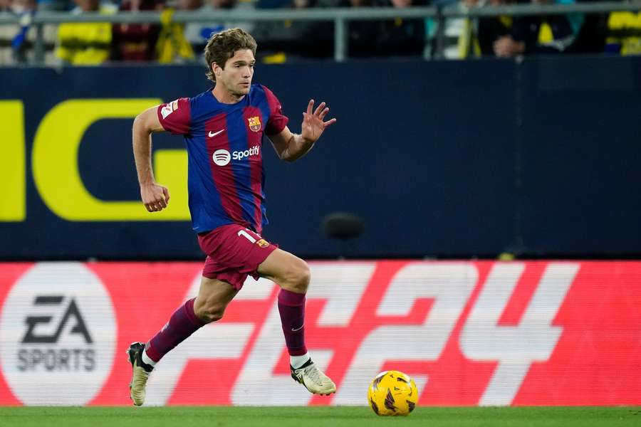 Marcos Alonso during the match between Cadiz CF and FC Barcelona