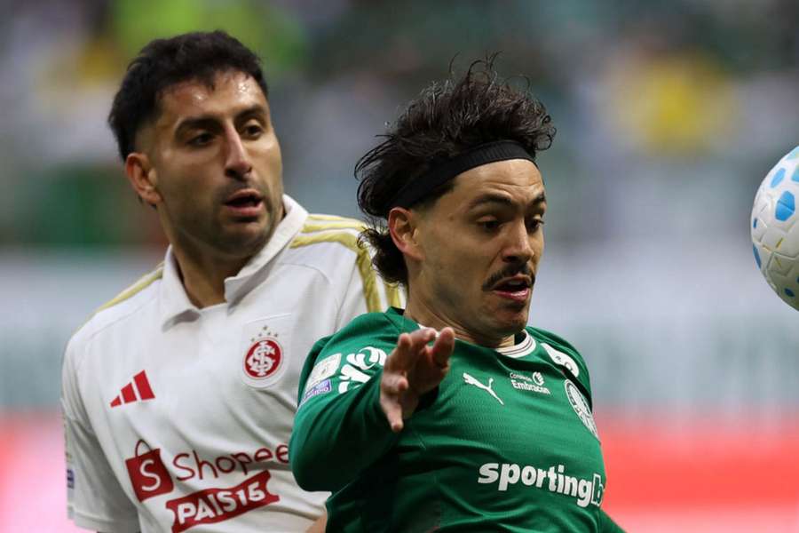 Maurício e Maripán em Palmeiras 0x0 Inter, no Nubank Parque Maurício e Maripán em Palmeiras 0x0 Inter, no Nubank Parque