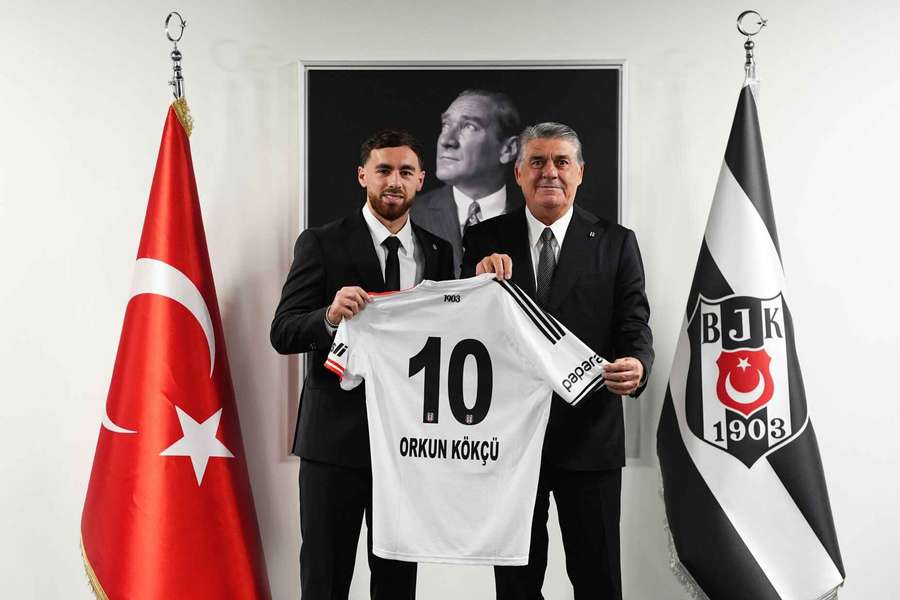 Orkun Kokçu com Serdar Adali, presidente do Besiktas