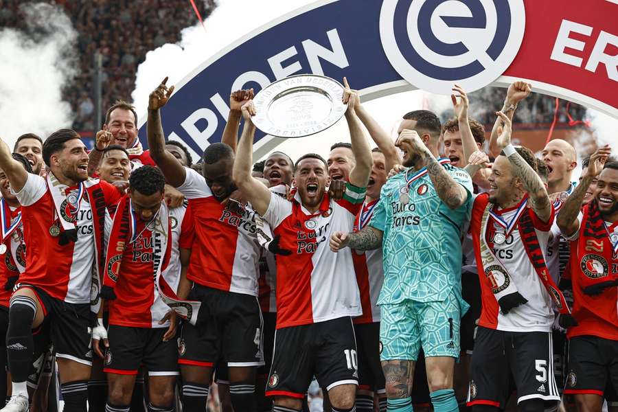 Feyenoord vierde twee weken terug het kampioenschap in de eigen Kuip