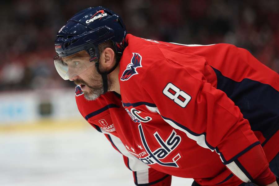 Alexander Ovechkin returns to practice focusing during a game against the Penguins