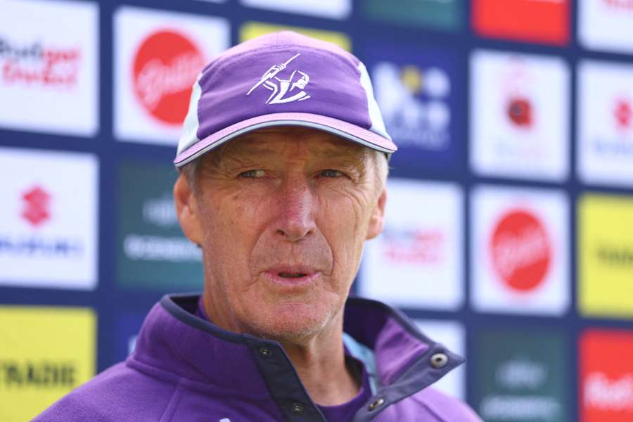 Craig Bellamy speaks to the media at a Melbourne Storm training session.