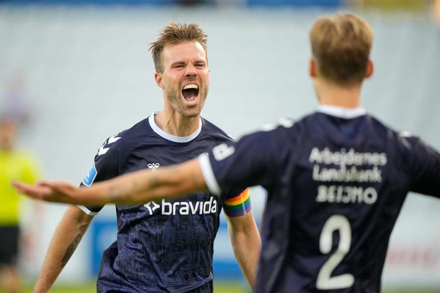 AGF-anfører Patrick Mortensen var ikke tilfreds med, at det ikke blev til tre point i Odense.
