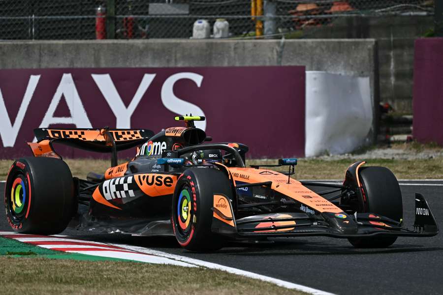 Norris in action in Japan