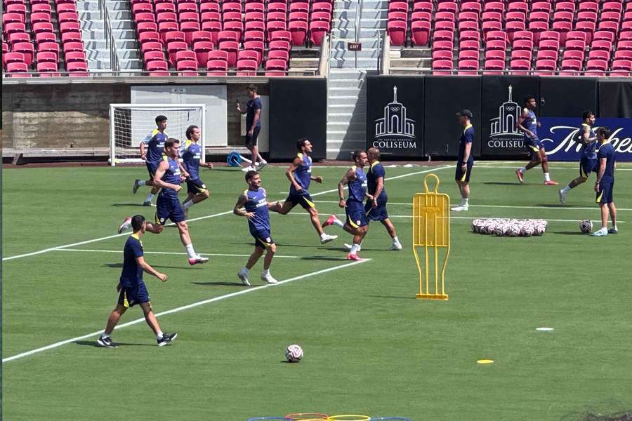 El Atlético Madrid, en el entrenamiento El Atlético Madrid, en el entrenamiento