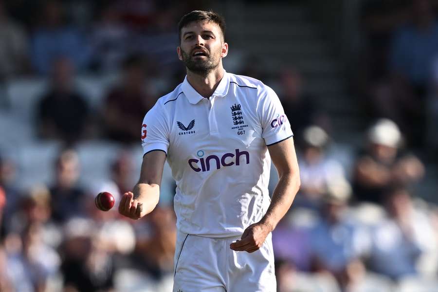 England's Mark Wood prepares to bowl on day two of the third Ashes cricket Test match
