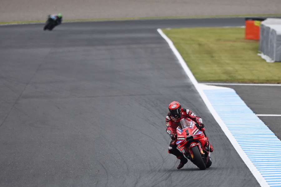 Bagnaia in action in Japan