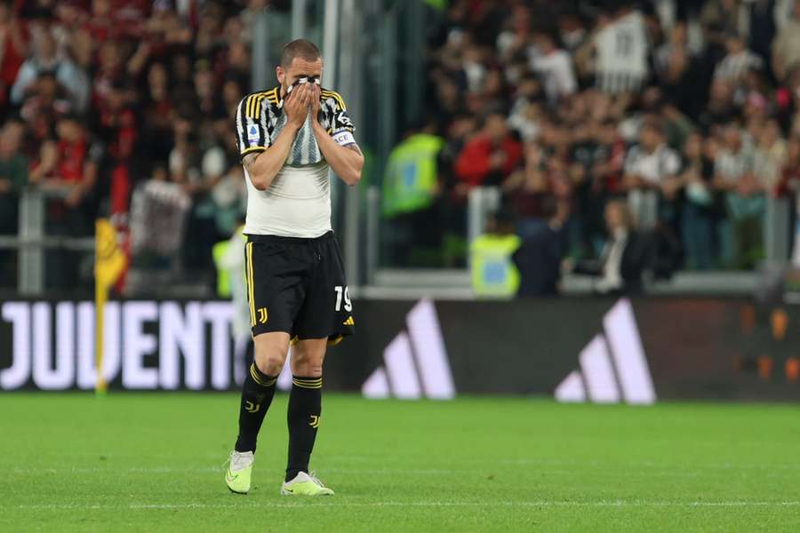 Leonardo Bonucci, com a camisola da Juve durante um jogo