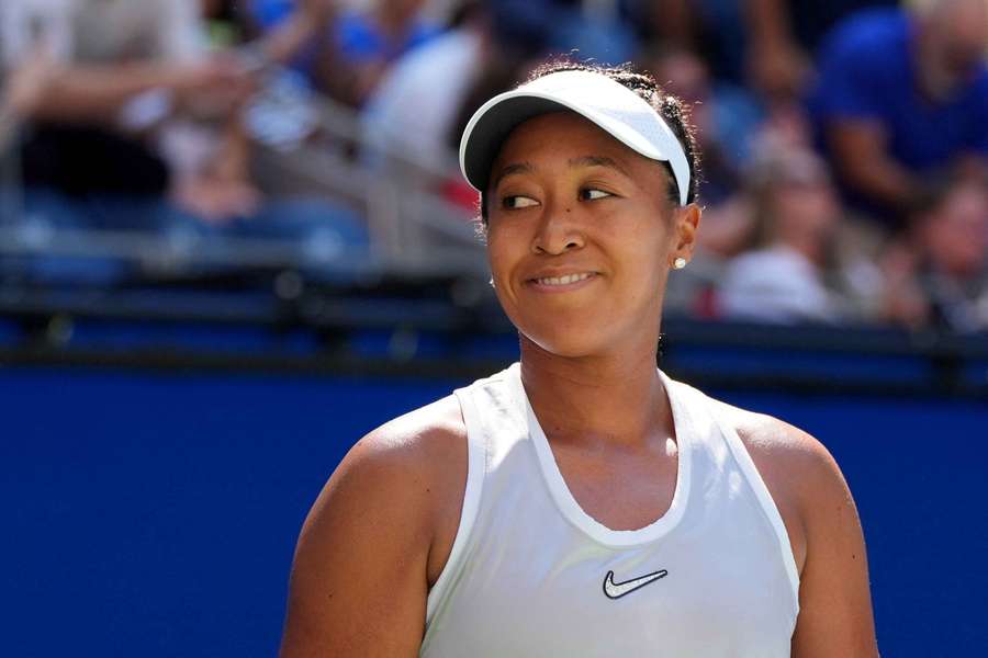 Japan's Naomi Osaka reacts after winning her second-round match against the Czech Republic's Katerina Siniakova Japan's Naomi Osaka reacts after winning her second-round match against the Czech Republic's Katerina Siniakova