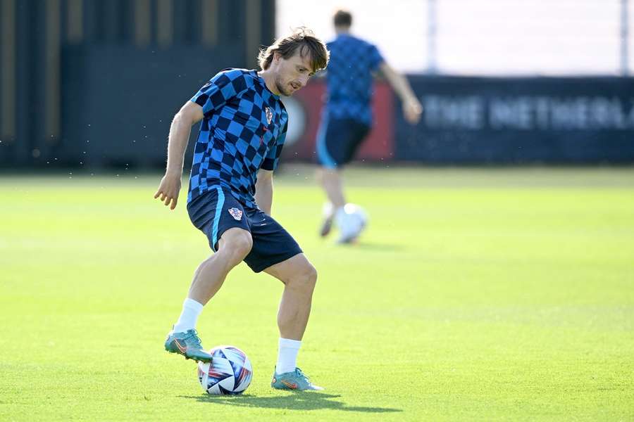 Modric in training