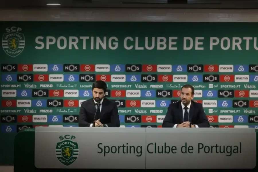Francisco Salgado Zenha, administrador financeiro da SAD, e Frederico Varandas, presidente do Sporting Francisco Salgado Zenha, administrador financeiro da SAD, e Frederico Varandas, presidente do Sporting