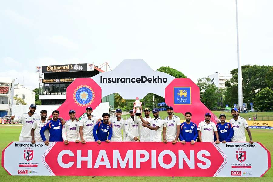 India celebrate their series win