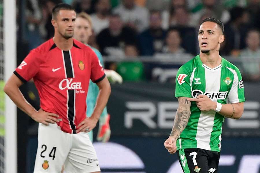 Antony celebra su gol Antony celebra su gol