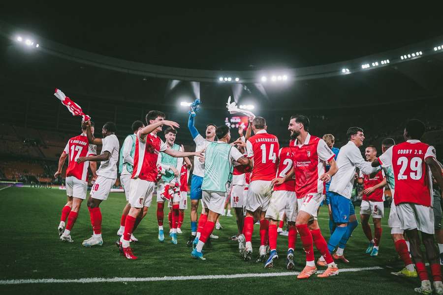 SC Braga festeja na casa do Betis