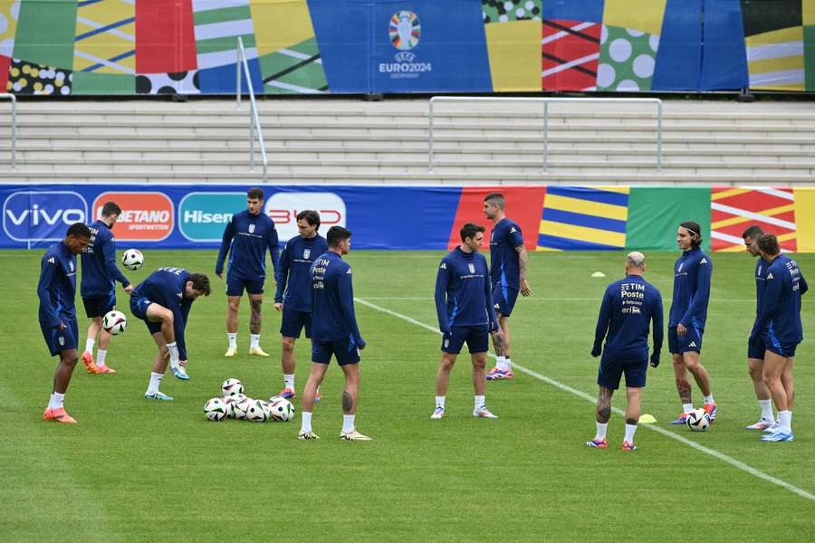 Italy's players train ahead of Euro 2024