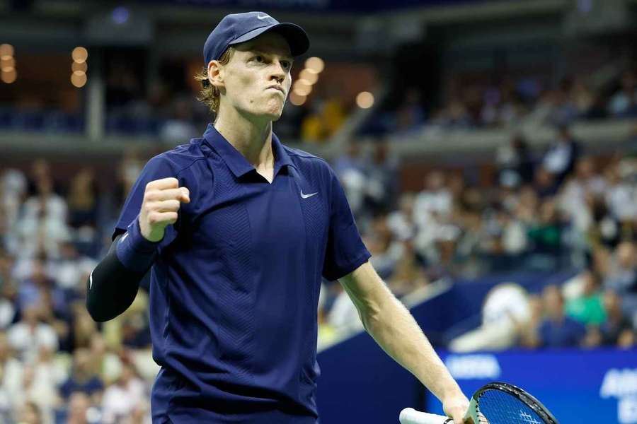 Sinner celebra su pase a la final del US Open