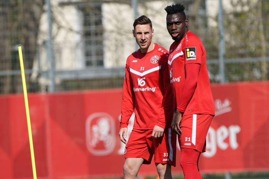 Dominik Kohr und Danny da Costa im Training des 1. FSV Mainz 05.
