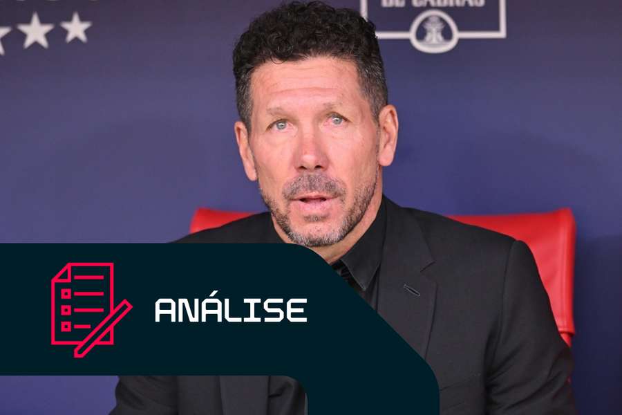 Diego Simeone durante a partida entre Atlético de Madrid e Real Betis em 18 de maio em Madri, Espanha.