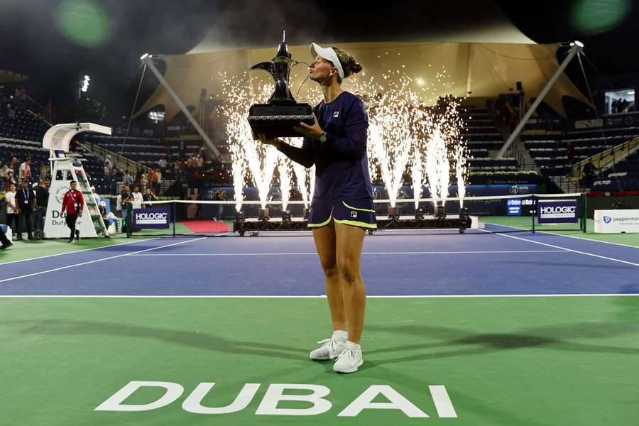 Barbora Krejcikova won in Dubai earlier this year