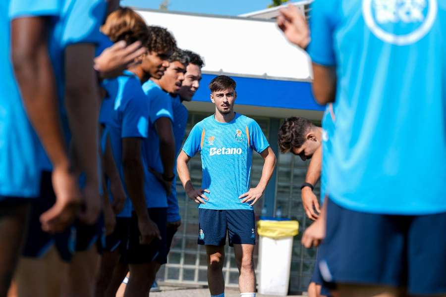 Martim Fernandes no treino do FC Porto