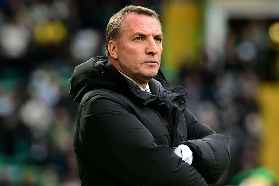 Brendan Rodgers no banco do Celtic