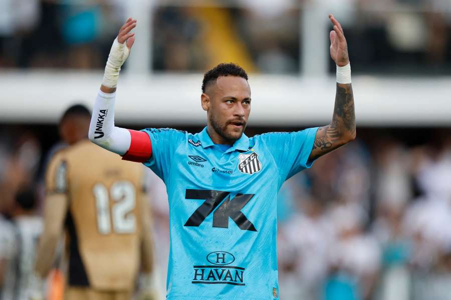 Neymar, en el partido del Santos.