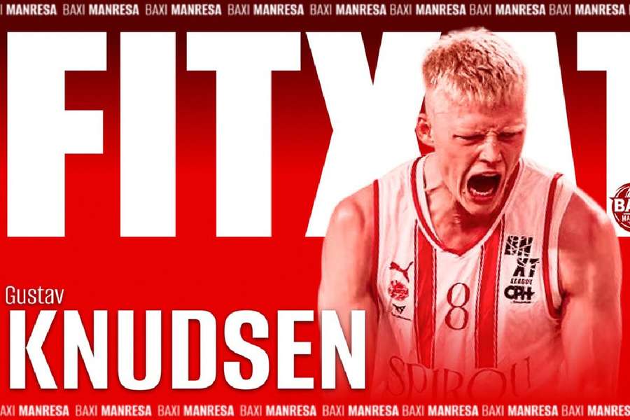 El danés Gustav Knudsen vuelve a la acb para jugar en el Manresa