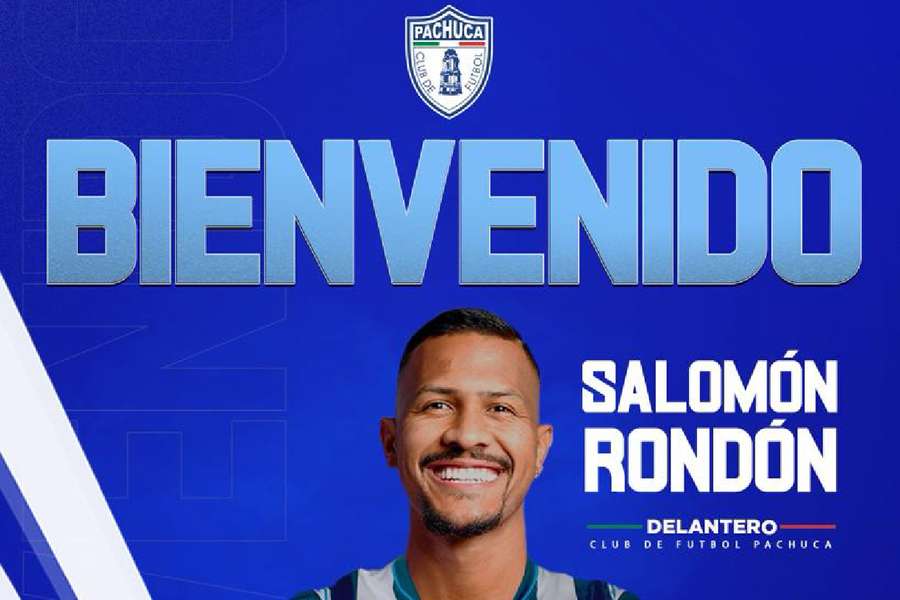 Salomón Rondón, novo jogador do Pachuca