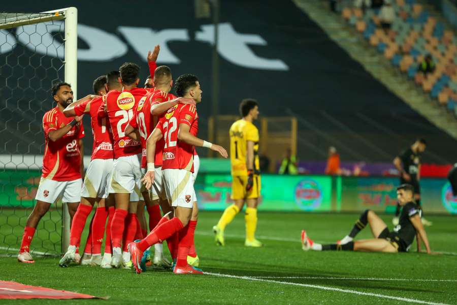 Les joueurs du Ahly face au Zamalek le 22 février.