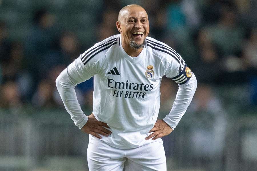 Roberto Carlos lors de son temps au Real Madrid.