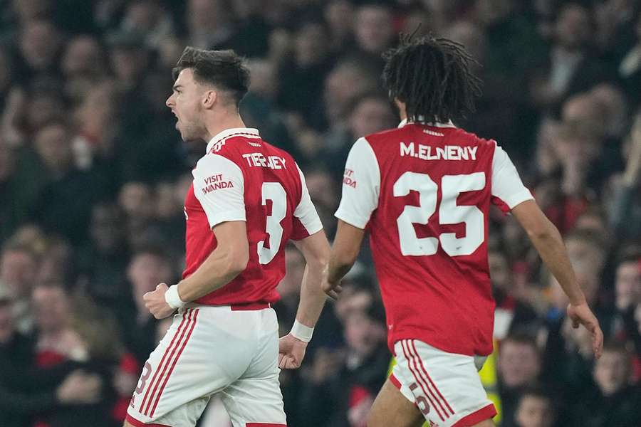 Tierney celebrates his goal