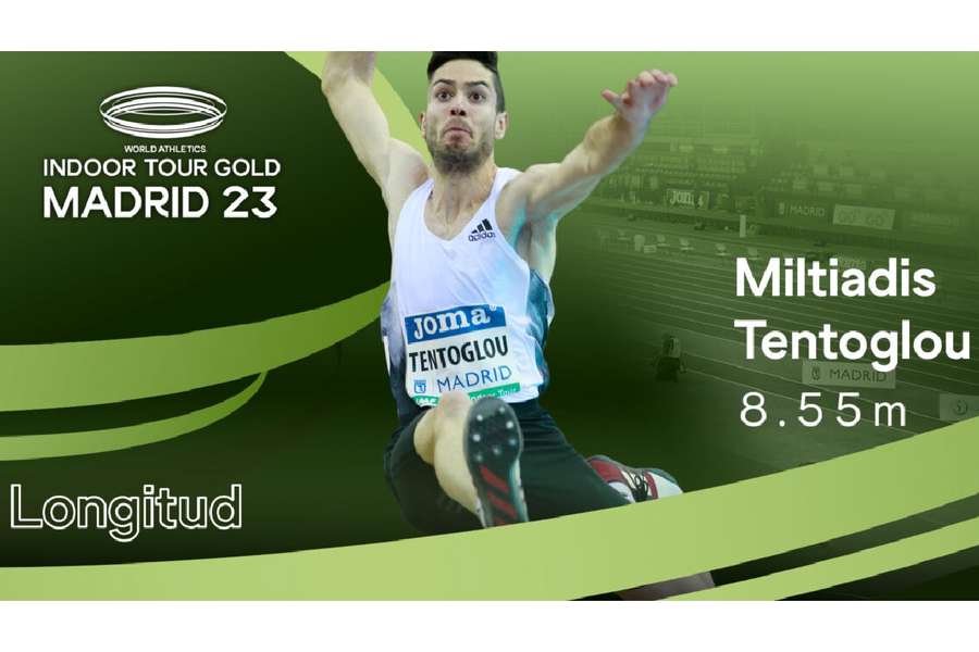 El campeón olímpico de longitud, Miltiadis Tentoglu, saltará en Madrid el 22 de febrero