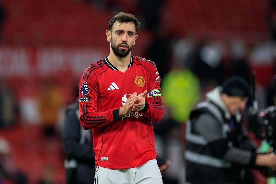 Bruno Fernandes, centrocampista y capitán del Manchester United Bruno Fernandes, centrocampista y capitán del Manchester United