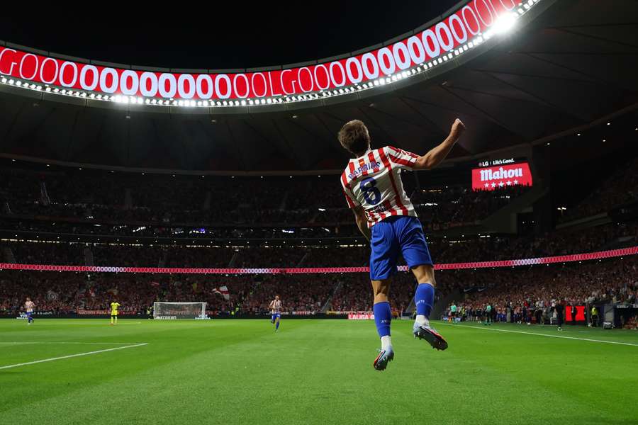 Pablo Barrios celebrates Atletico Madrid's opener
