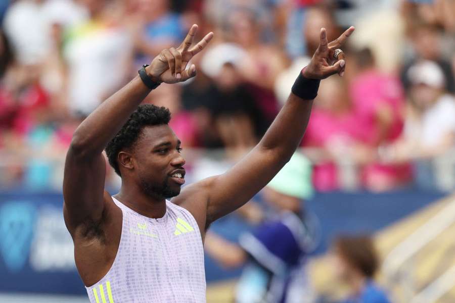 Noah Lyles à Paris, en juin dernier. Noah Lyles à Paris, en juin dernier.