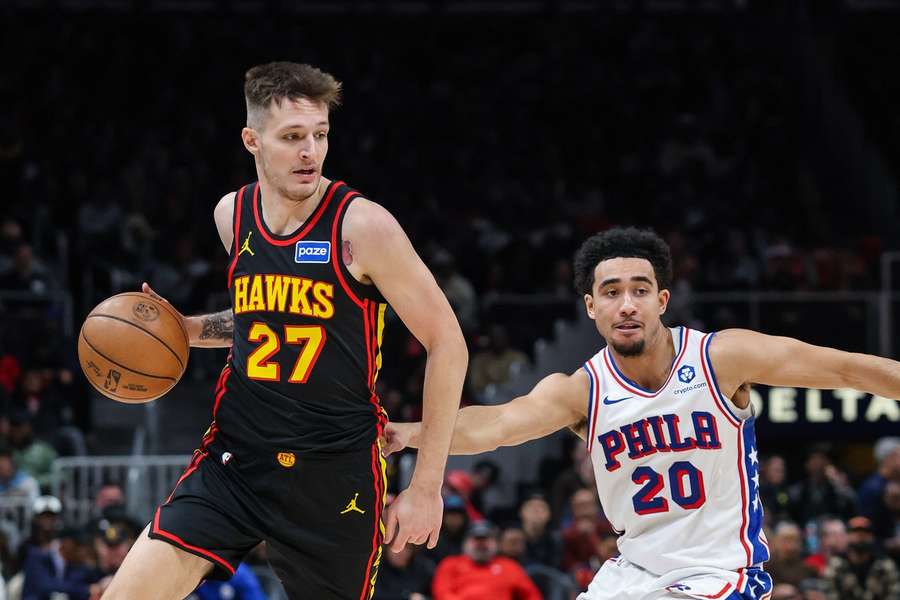 Krejčí v zápase s Philadelphiou. Krejčí v zápase s Philadelphiou.