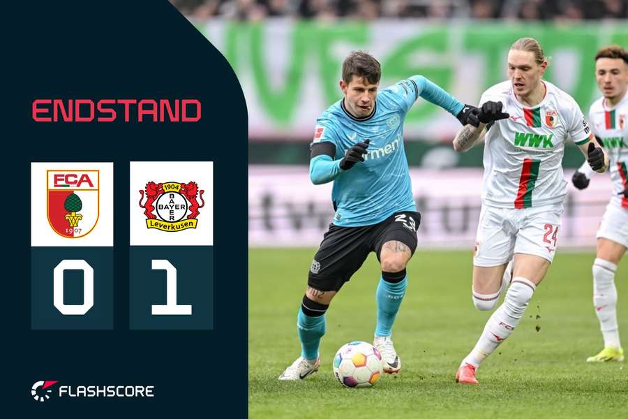 Tabellenfüherer Bayer Leverkusen mit Last-minute-Sieg in Augsburg
