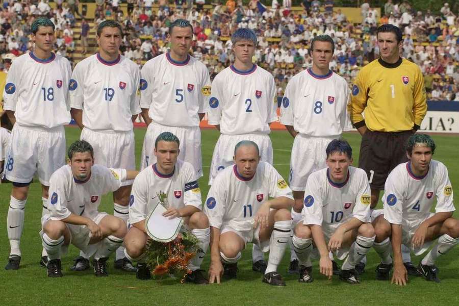 Slovensko pred duelom so Španielmi na Eure U21 v roku 2000.
