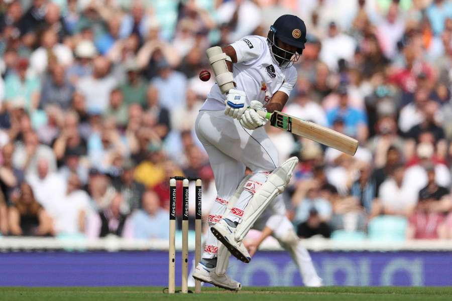 Sri Lanka's Lahiru Kumara in action