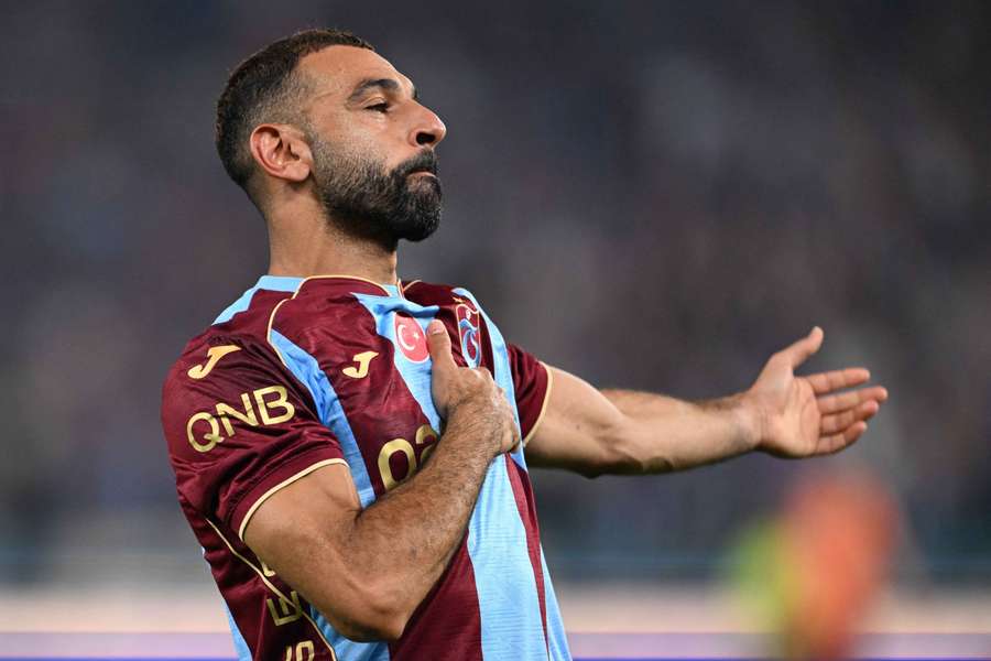 Salah celebrates scoring