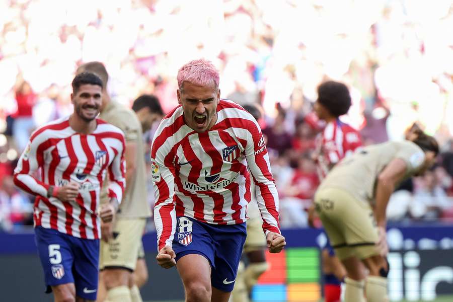 Griezmann decidiu o jogo para o Atlético