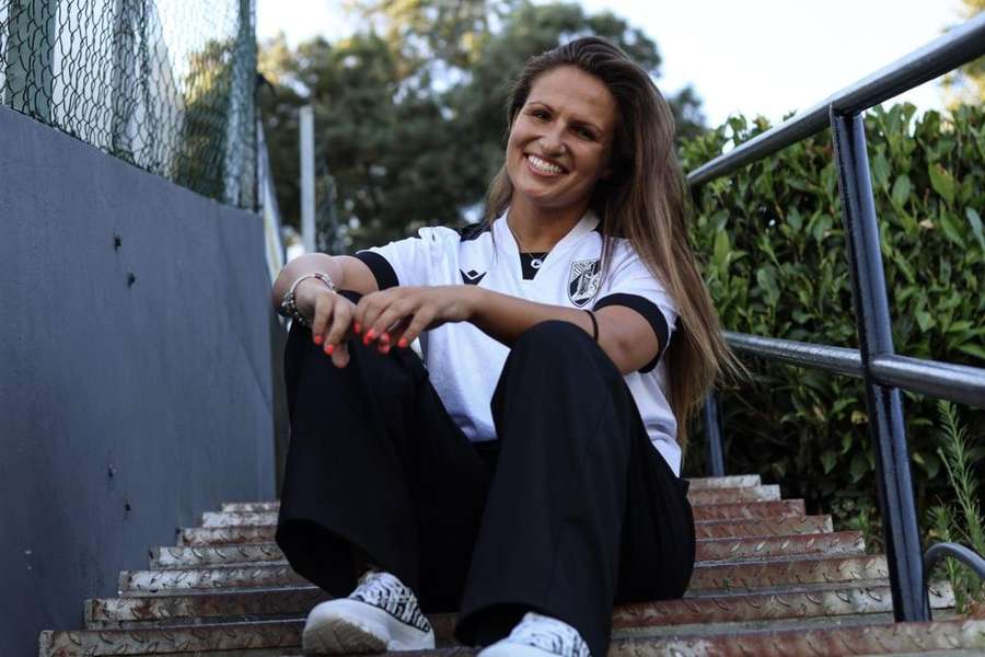 Vanessa Marques com a camisola do Vitória SC Vanessa Marques com a camisola do Vitória SC