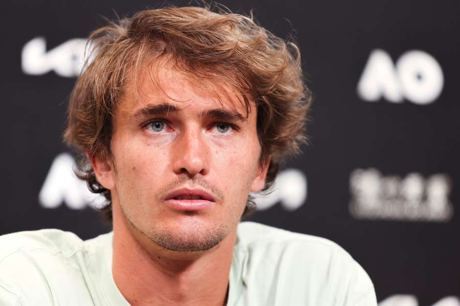 Zverev bei einer Pressekonferenz am Samstag