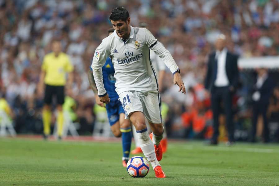 Álvaro Morata con el Real Madrid