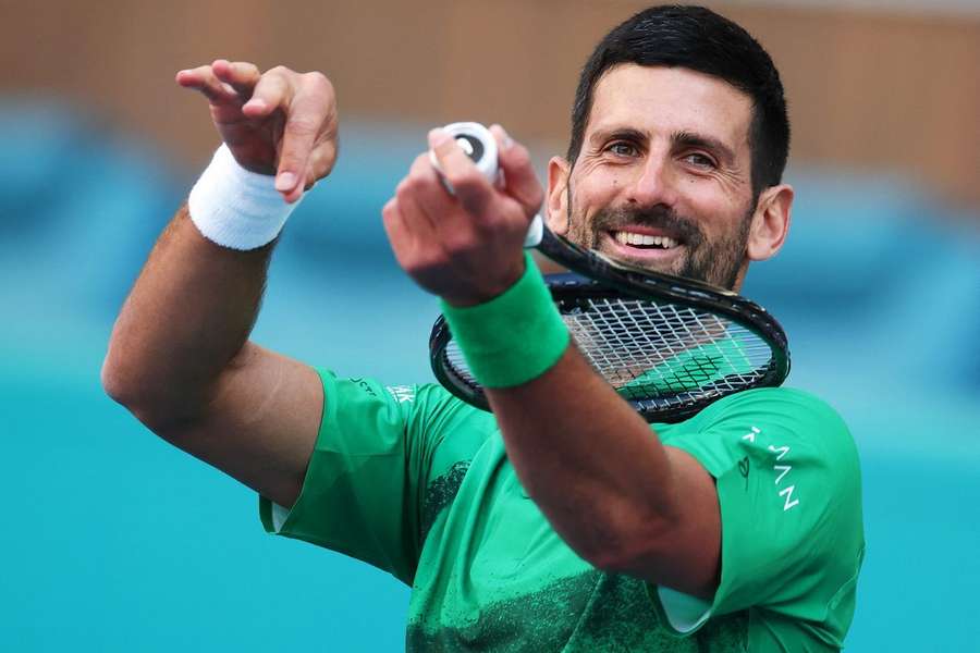 Djokovic celebrando