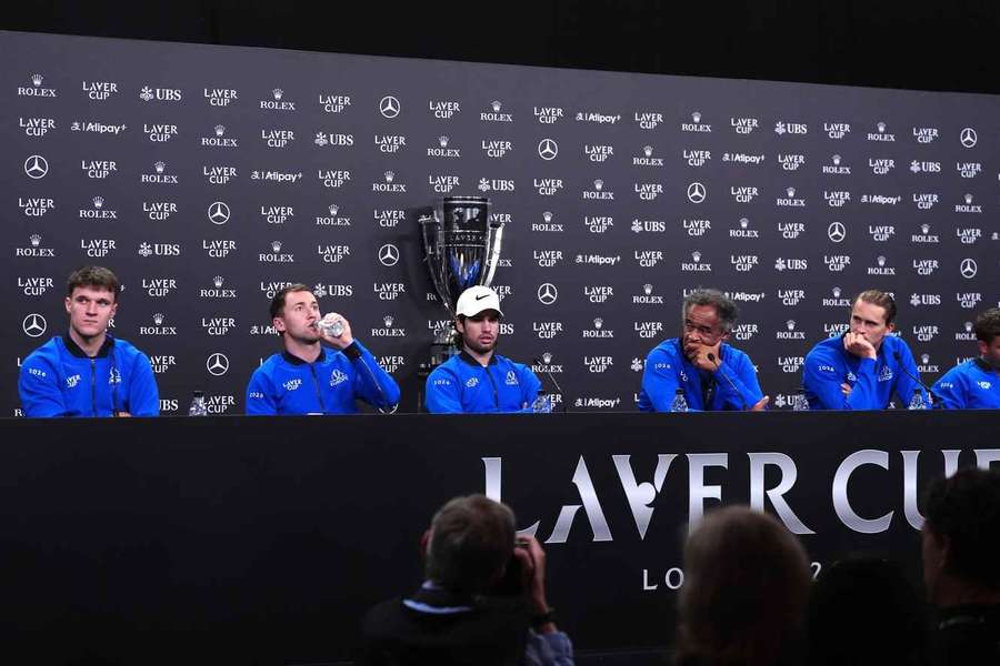 Team Europe at the pre-Laver Cup press conference