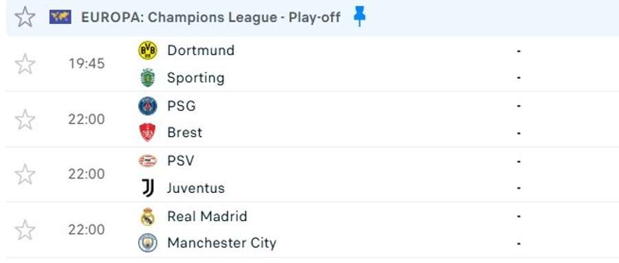 Retur Champions League Retur Champions League