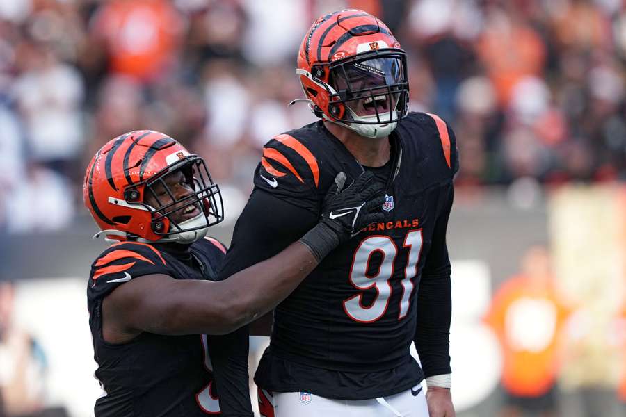 Trey Hendrickson (#91) celebrates after a sack (2024)
