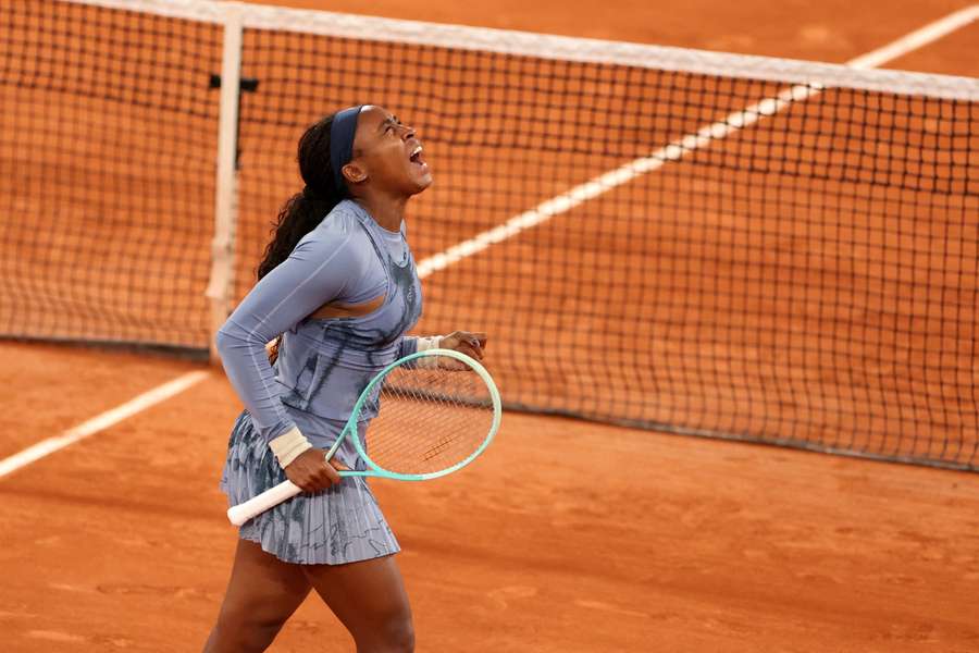 Gauff, en el partido de este miércoles.